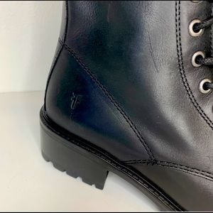 FRYE New without Box Leather combat boots lace up in black